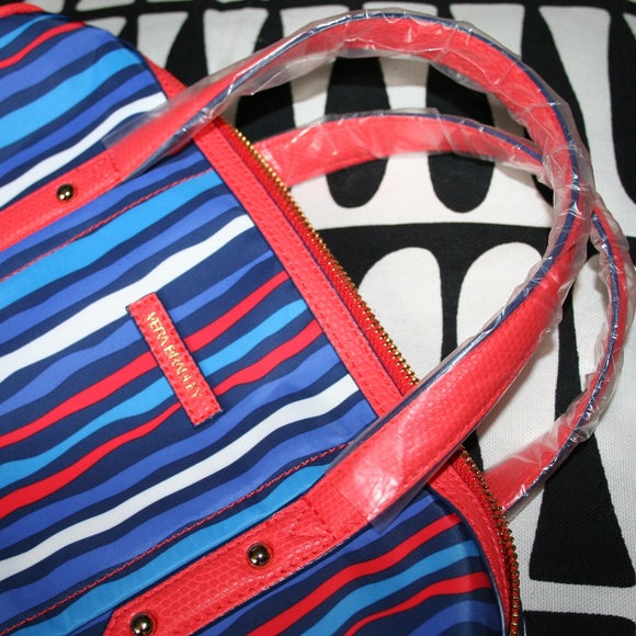 VERA BRADLEY SATCHEL TOTE CROSSBODY BAG COBALT NEW - Picture 3 of 8